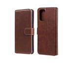 For Xiaomi Redmi Note 10 4G / Note 10S Classic Calf Texture PU + TPU Horizontal Flip Leather Case with Holder & Card Slots & Wallet(Brown) - 1