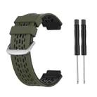For Garmin Approach S2 / S4 Two-color Silicone Watch Band(Army Green Black) - 1