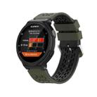For Garmin Approach S2 / S4 Two-color Silicone Watch Band(Army Green Black) - 6