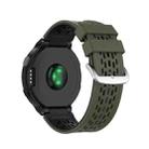 For Garmin Approach S2 / S4 Two-color Silicone Watch Band(Army Green Black) - 7