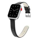 Leather Watch Band For Series 7 45mm / 6 & SE & 5 & 4 44mm / 3 & 2 & 1 42mm(Black) - 1