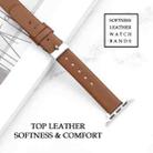 Leather Watch Band For Series 7 41mm / 6 & SE & 5 & 4 40mm / 3 & 2 & 1 38mm(Brown) - 4