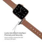 Leather Watch Band For Series 7 41mm / 6 & SE & 5 & 4 40mm / 3 & 2 & 1 38mm(Brown) - 5