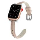 Sewing Thread Leather Watch Band For Apple Watch Series 8&7 41mm / SE 2&6&SE&5&4 40mm / 3&2&1 38mm(Pink) - 1