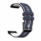 For Garmin Fenix 6X Two-color Silicone Quick Release Watch Band(Blue White) - 1