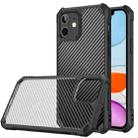 For iPhone 11 Carbon Fiber Acrylic Shockproof Protective Case (Black) - 1