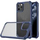 For iPhone 11 Pro Max Carbon Fiber Acrylic Shockproof Protective Case (Blue) - 1