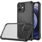 For iPhone 12 mini Carbon Fiber Acrylic Shockproof Protective Case (Black) - 1