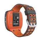 For Garmin Forerunner 310XT Two-color Silicone Watch Band(Grey Orange) - 1