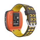 For Garmin Forerunner 310XT Two-color Silicone Watch Band(Grey Yellow) - 1