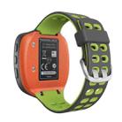 For Garmin Forerunner 310XT Two-color Silicone Watch Band(Grey Green) - 1