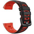 For Garmin Instinct / Instinct Esports Two-color Silicone Watch Band(Black+Red) - 1