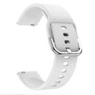 For Xiaomi Mi Watch Electroplating Buckle Silicone Watch Band(White) - 1