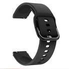 For Xiaomi Mi Watch Electroplating Buckle Silicone Watch Band(Black) - 1