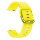 For Xiaomi Mi Watch Electroplating Buckle Silicone Watch Band(Yellow) - 1