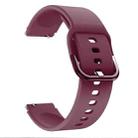 For Xiaomi Mi Watch Electroplating Buckle Silicone Watch Band(Wine Red) - 1