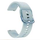 For Xiaomi Mi Watch Electroplating Buckle Silicone Watch Band(Light Blue) - 1