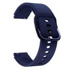 For Xiaomi Mi Watch Electroplating Buckle Silicone Watch Band(Blue) - 1