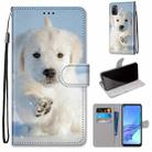 For OPPO A53 4G(2020) / A53s / A32 / A33 (2020) Coloured Drawing Cross Texture Horizontal Flip PU Leather Case with Holder & Card Slots & Wallet & Lanyard(Snow Puppy) - 1