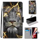 For OPPO Realme 5 / 5s / 5i / C3 / C3i / 6i / Narzo10 / 10A / 20A Coloured Drawing Cross Texture Horizontal Flip PU Leather Case with Holder & Card Slots & Wallet & Lanyard(Fission Lion) - 1
