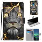 For Nokia 1.4 Coloured Drawing Cross Texture Horizontal Flip PU Leather Case with Holder & Card Slots & Wallet & Lanyard(Fission Lion) - 1