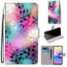 For Xiaomi Redmi Note 10 5G Coloured Drawing Cross Texture Horizontal Flip PU Leather Case with Holder & Card Slots & Wallet & Lanyard(Translucent Glass) - 1