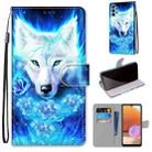 For Samsung Galaxy A32 4G / A32 Lite Coloured Drawing Cross Texture Horizontal Flip PU Leather Case with Holder & Card Slots & Wallet & Lanyard(Dick Rose Wolf) - 1