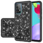 For Samsung Galaxy A52 5G / 4G Glitter Powder Contrast Skin Shockproof Silicone + PC Protective Case(Black) - 1