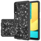 For LG Stylo 7 4G Glitter Powder Contrast Skin Shockproof Silicone + PC Protective Case(Black) - 1