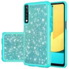 For LG Stylo 7 4G Glitter Powder Contrast Skin Shockproof Silicone + PC Protective Case(Green) - 1