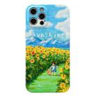 For iPhone 11 IMD Workmanship Oil Painting Protective Case (Sunflower) - 1