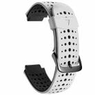 For Garmin Forerunner 220 Two-color Silicone Watch Band(White Black) - 1