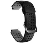 For Garmin Forerunner 220 Two-color Silicone Watch Band(Black Grey) - 1