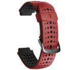 For Garmin Forerunner 220 Two-color Silicone Watch Band(Red Black) - 1