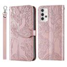 For Samsung Galaxy A32 5G Life of Tree Embossing Pattern Horizontal Flip Leather Case with Holder & Card Slot & Wallet & Photo Frame & Lanyard(Rose Gold) - 1