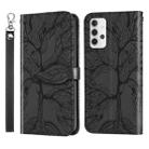 For Samsung Galaxy A32 5G Life of Tree Embossing Pattern Horizontal Flip Leather Case with Holder & Card Slot & Wallet & Photo Frame & Lanyard(Black) - 1