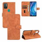 For Ulefone Note 11P Solid Color Skin Feel Magnetic Buckle Horizontal Flip Calf Texture PU Leather Case with Holder & Card Slots & Wallet(Brown) - 1