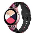 For Samsung Galaxy Watch 42mm Silicone Printing Watch Band(Pink Flowers) - 1