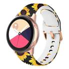 For Samsung Galaxy Watch 42mm Silicone Printing Watch Band(Sunflower) - 1
