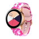 For Samsung Galaxy Watch 46mm Silicone Printing Watch Band(Pink Camouflage) - 1