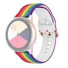 For Samsung Galaxy Watch 46mm Silicone Printing Watch Band(Rainbow) - 1