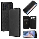 For Xiaomi Mi 11 Ultra Carbon Fiber Texture Horizontal Flip TPU + PC + PU Leather Case with Card Slot(Black) - 1