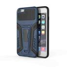 War Chariot Series Armor All-inclusive Shockproof PC + TPU Protective Case with Invisible Holder For iPhone 6 Plus(Blue) - 1
