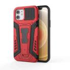 For iPhone 12 mini War Chariot Series Armor All-inclusive Shockproof PC + TPU Protective Case with Invisible Holder (Red) - 1