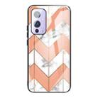 For OnePlus 9 Marble Tempered Glass Back Cover TPU Border Case(HCBL-5) - 1