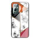 For OnePlus 9 Pro Marble Tempered Glass Back Cover TPU Border Case(HCBL-1) - 1