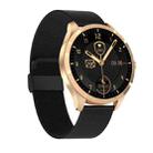 Q9L 1.28 inch IPS Color Screen IP67 Waterproof Smart Watch, Support Blood Pressure Monitoring / Heart Rate Monitoring / Sleep Monitoring(Black Gold) - 1