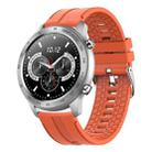 MX5 1.3 inch IPS Screen IP68 Waterproof Smart Watch, Support Bluetooth Call / Heart Rate Monitoring / Sleep Monitoring, Style: Silicone Strap(Orange) - 1