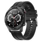 MX5 1.3 inch IPS Screen IP68 Waterproof Smart Watch, Support Bluetooth Call / Heart Rate Monitoring / Sleep Monitoring, Style: Silicone Strap(Black) - 1