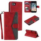 Stitching Calf Texture Horizontal Flip Leather Case with Holder & Card Slots & Wallet For iPhone 6 / 6s(Red) - 1